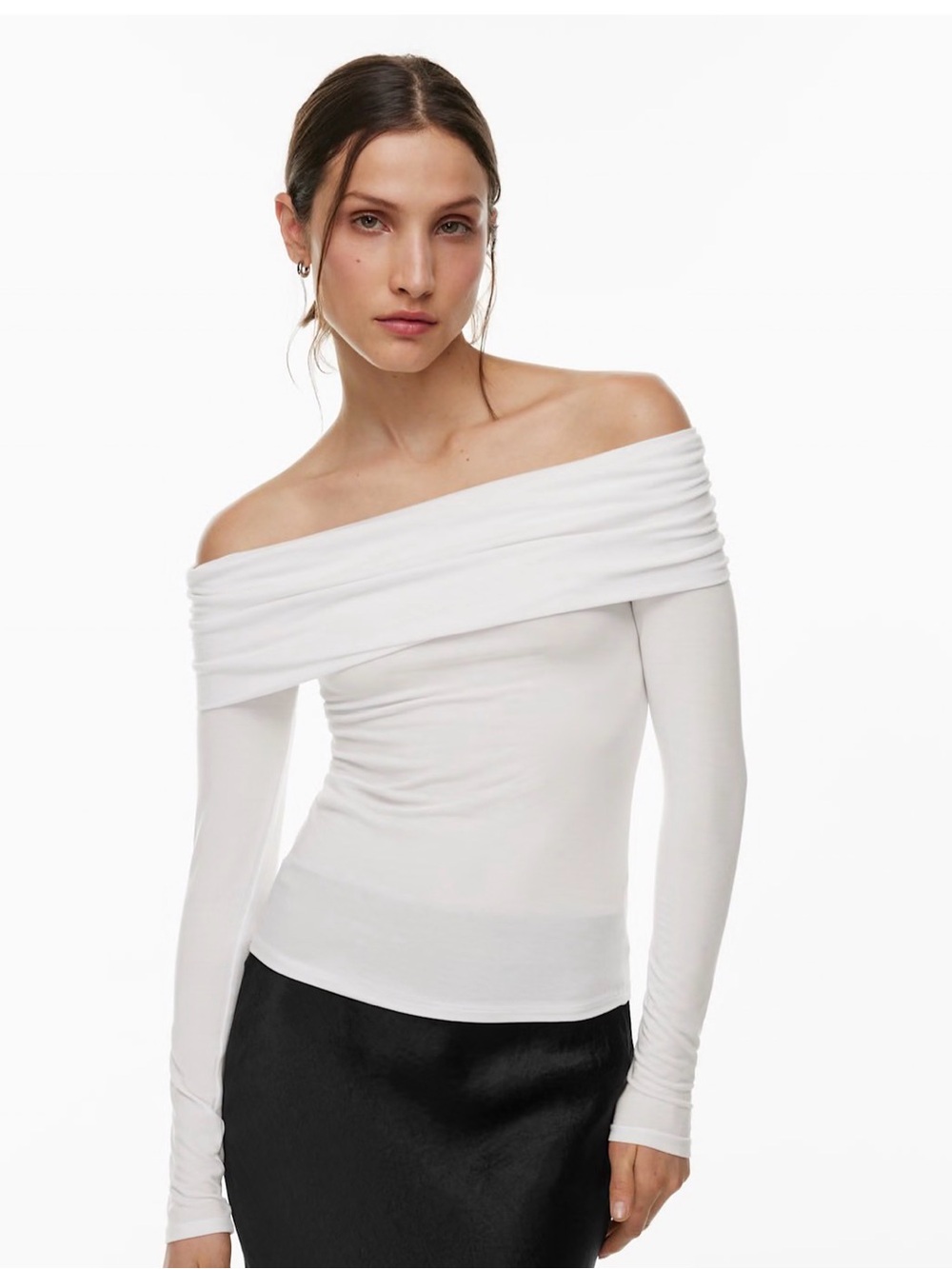 Aritzia babaton off the shoulder long sleeve top size medium